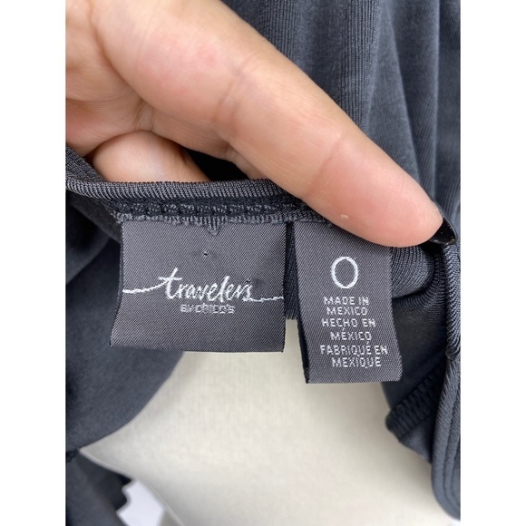 Chicos Travelers Acetate Open Front 3/4 Sleeves Cardigan - Picture 8 of 11